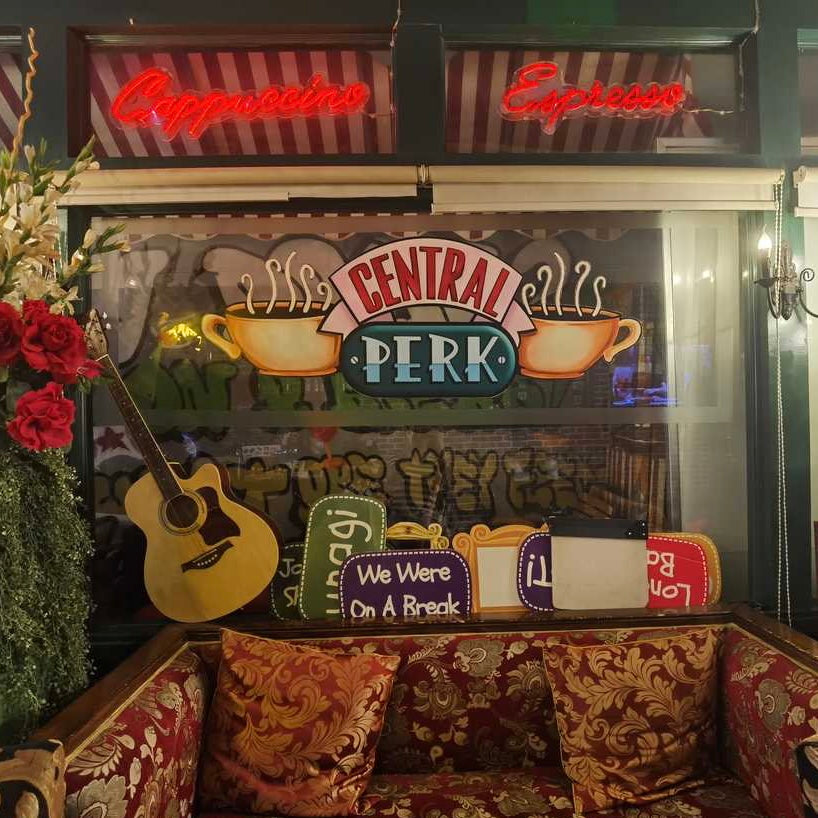 Our cafe name is Smelly Cat Cafe & Bar, and we made a huge Central Perk Store with a Central Perk trademark - it is registered by us. Photo credit to Alabanza